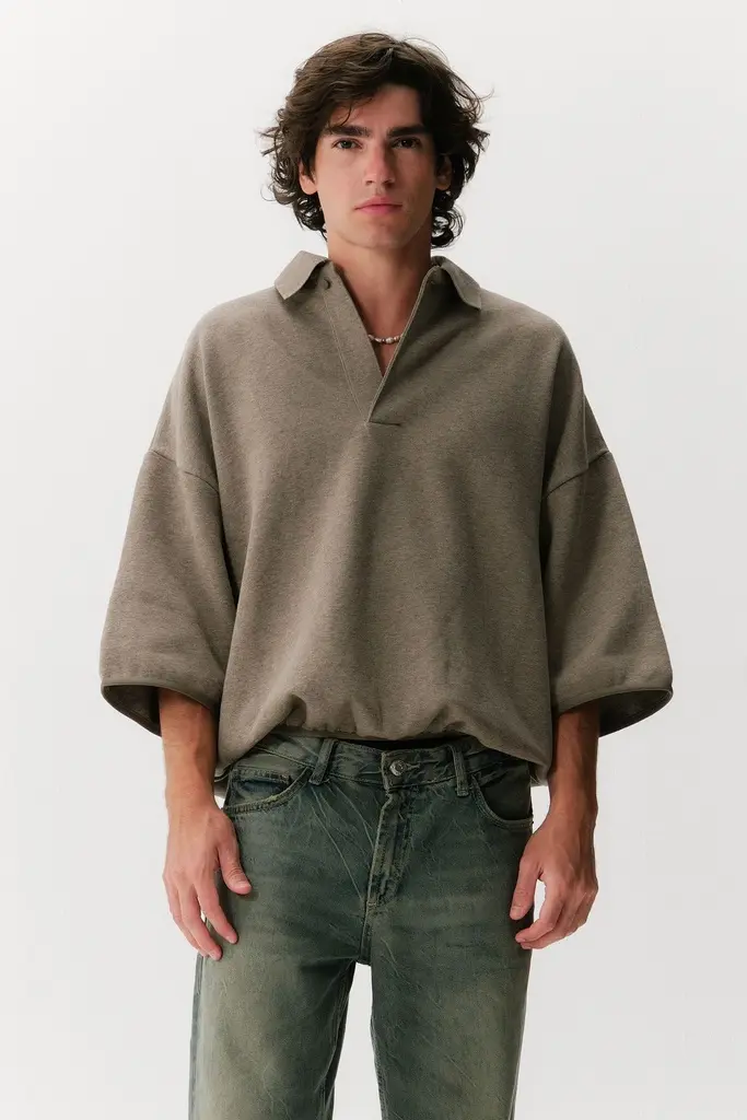 Camiseta Polo Essentials 3/4 Sleeve 