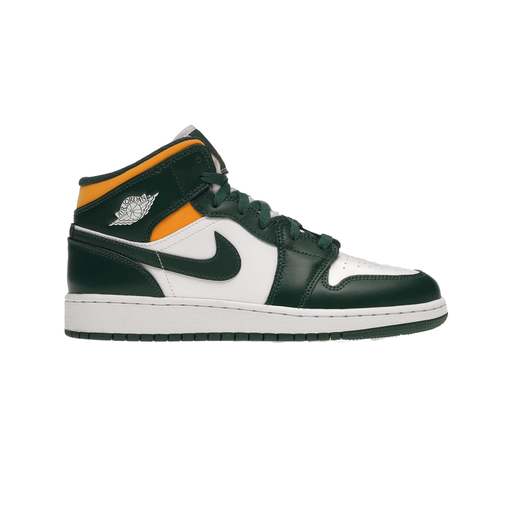 [718] Nike Air Jordan 1 Mid Sonics Green Yellow