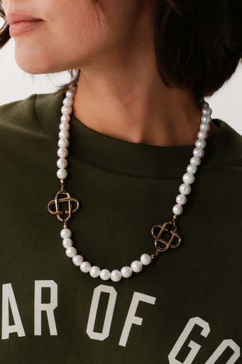 [964] Colar Casablanca Chunky Pearl Logo