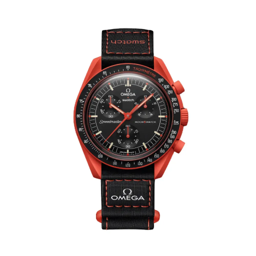 [1008] Relógio Omega x Swatch Moonswatch Mission on Earth Lava