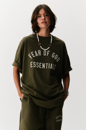 Camiseta Essentials Jersey Crewneck Military